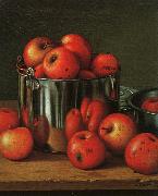 Levi Wells Prentice Apples in a Tin Pail oil painting